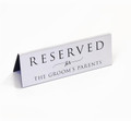 Reserved For Grooms Parents Reserved for Brides Parents Signs
