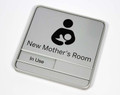 New Mother's Room Satin Silver Slider Sign