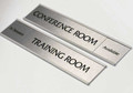 Training Room Signs - Sliding Availability Signs in Brushed Metal