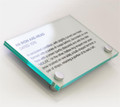 Custom Green Acrylic Art and Museum Placards (Replaceable Inserts) with Stand Offs - Custom Text