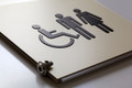 Layered Arc Corridor and Hallway Wayfinding Signs with Standoffs