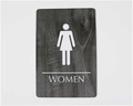 Wooden Bathroom Sign