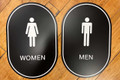 Contemporary Toilet Signs And Restroom Signs in ADA Braille