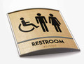 Bathroom Sign Curved