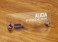 Full Color Clear Acrylic Desk Signs & Name Plates (Not Glass)