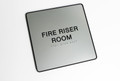 ADA Compliant Fire Riser Room Braille Sign with Frame