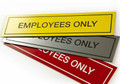 Employees Only Signs - Laser Engraved