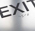 Exit ADA Braille Office Sign