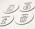 Round PAPER Recycling Signs