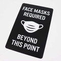 Face Masks Required Sign - Engraved