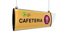 Curved Interchangeable Hanging Ceiling Sign