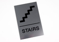 Braille Stairs Sign with Tactile Text and Graphic