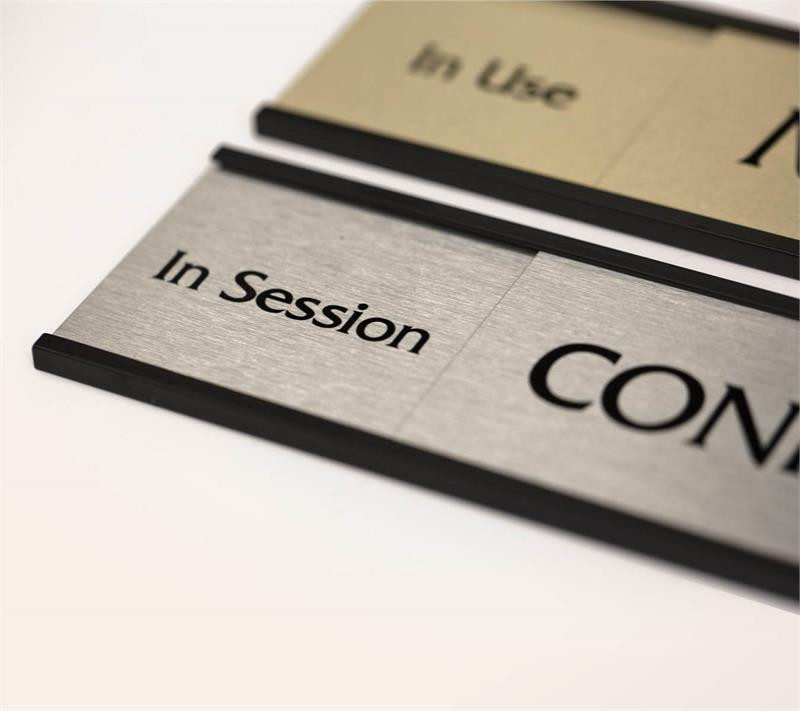Conference Room In Use Sign In-Out Sliding Office Signs & Conference Room Door Signs