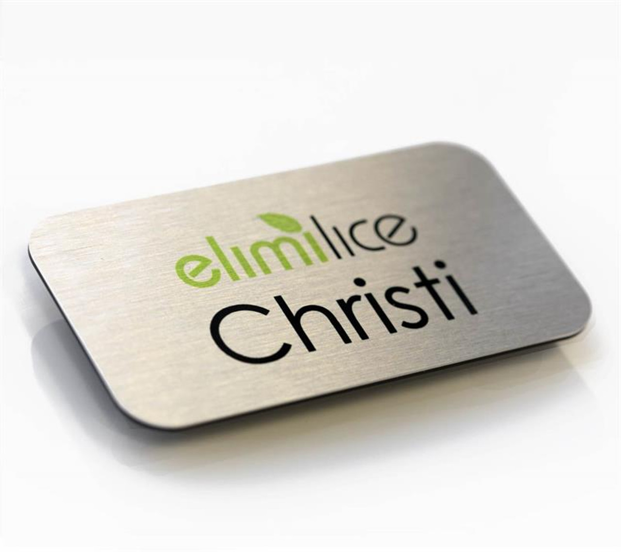 Large Metal Name Badges Customized with Logo Only - NapNameplates