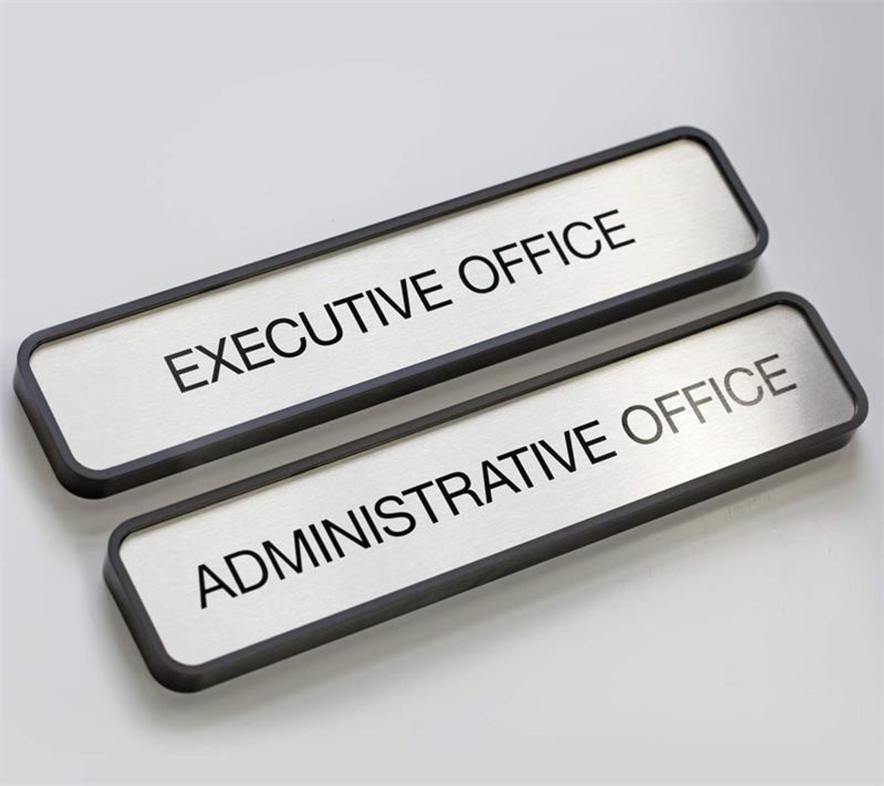 Interchangeable Office Door Name Plate with Logo