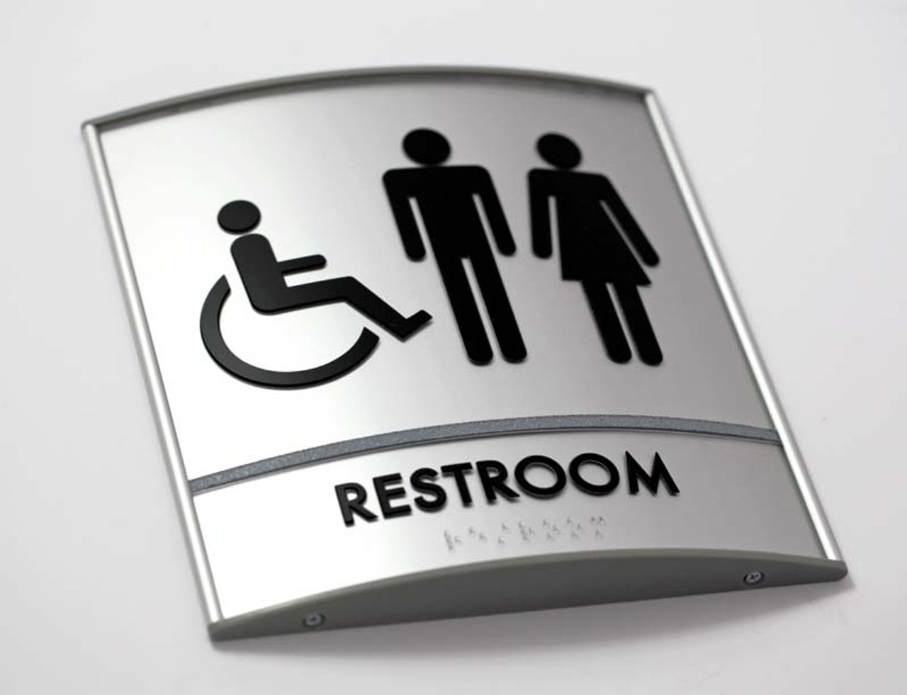 Curved Restroom Signs