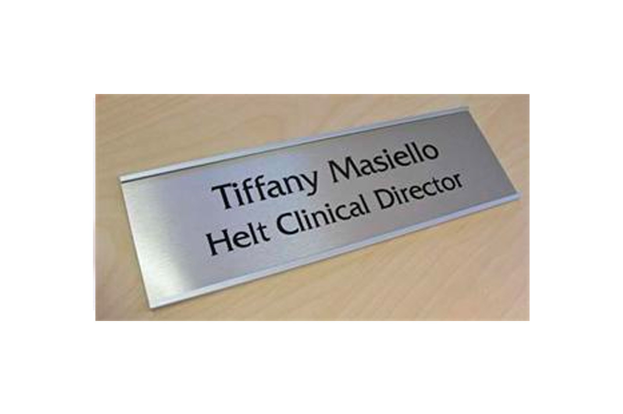 Occupied Door Sign - Satin Silver Frame — Medical Office Signs