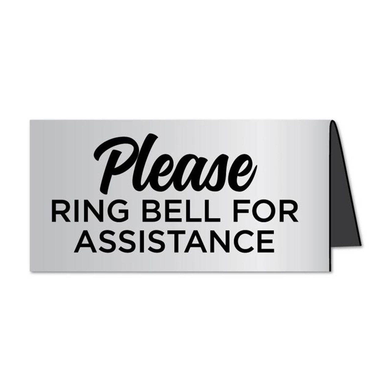 Amazon.com : Signs ByLITA Circle Please Ring Bell For Assistance Wall or  Door Sign | Easy Installation | Front Desk Reception Sign (White) - Small  (1 Pack) : Office Products