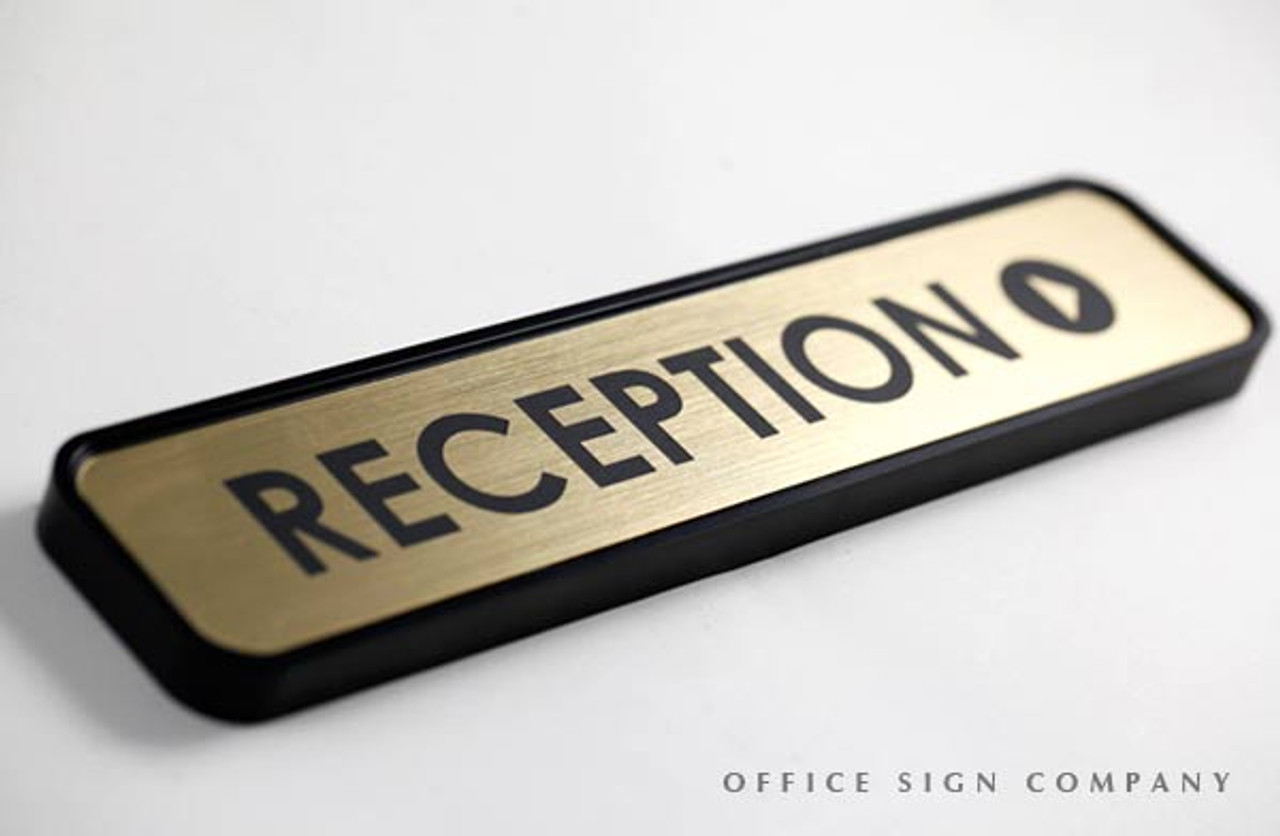 Personalised Desktop Sign, Name Plate, Engraved plaque - Silver / Gold /  Copper