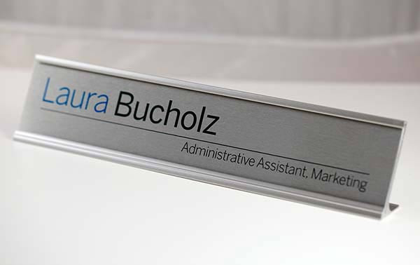 Metal Desk Sign Executive Desk Sign CEO Desk Nameplate