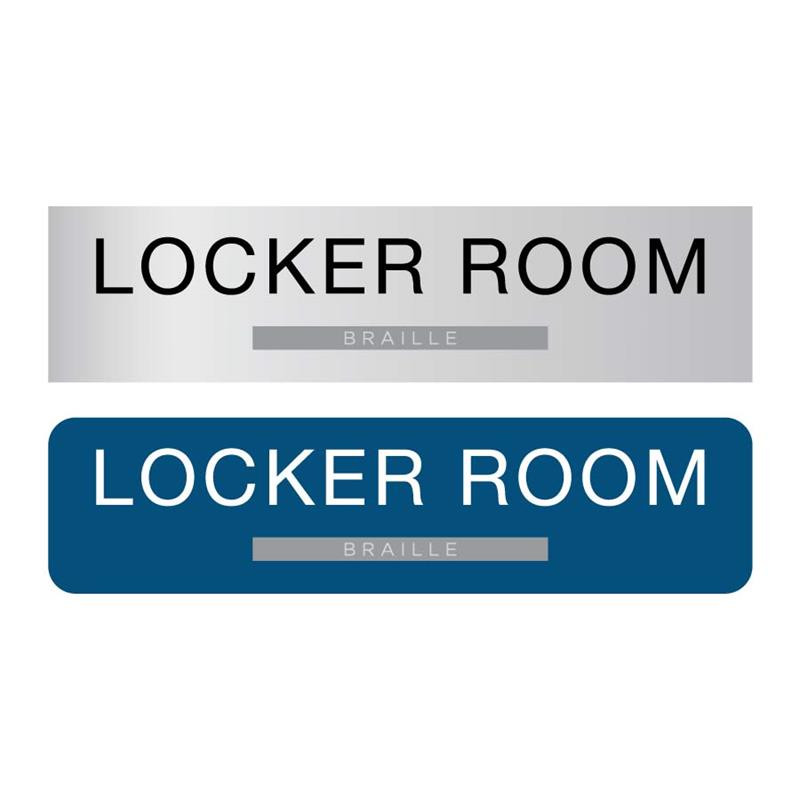 Premium ADA Locker Room Signs Braille Locker Room Sign