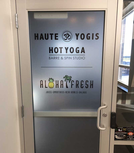 Frosted vinyl panels and privacy film