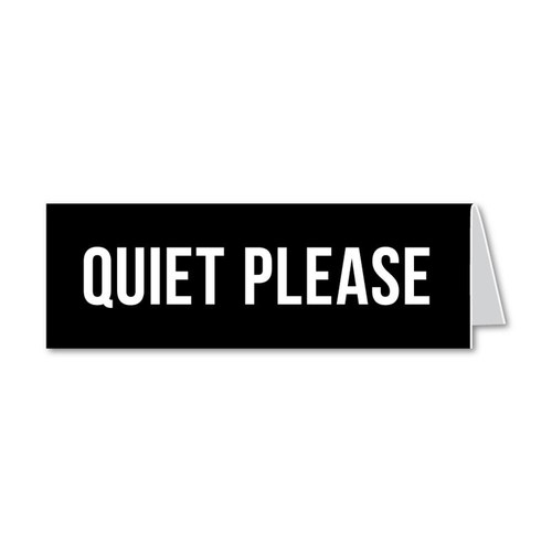 Quiet Please Tent Sign - 6" x 2"