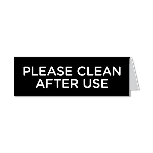 Please Clean After Use Signs for counter, desk or tray