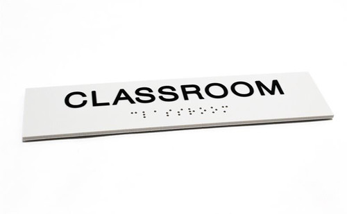 Braille Classroom Signs, ADA wall and door signs