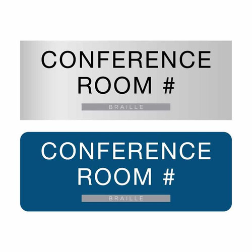 ADA Conference Room Signs with Custom Room Number