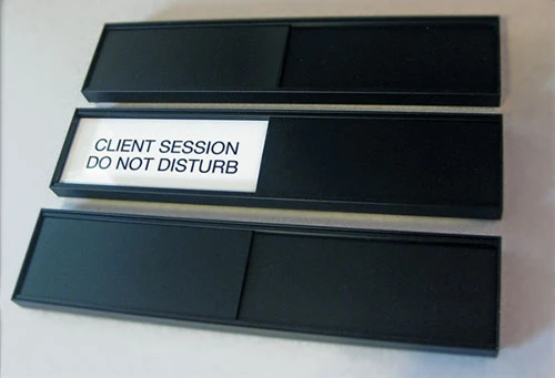 Black Office Door Signs