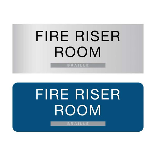 Fire Riser Room Signage in ADA Braille