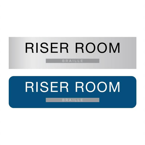 Premium ADA Riser Room Signs Braille Riser Room Sign