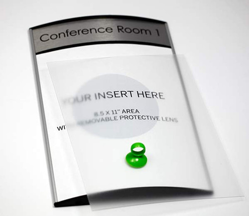 Conference Room Sign with Removable Inserts