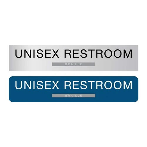 ADA Braille Unisex Restroom Sign and ADA Unisex Toilet signs