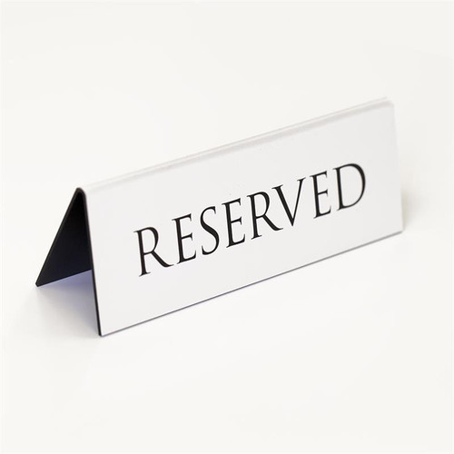 Reserved Table Tent Sign - Engraved