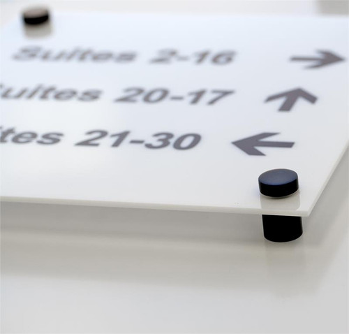 Office Sign with Projecting Stand Offs - with Vinyl Lettering