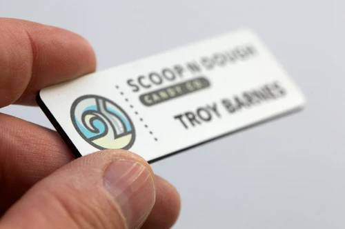 Full Color Name Badge with Engraved Names and Text