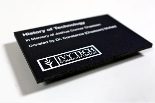 Artist and Museum Placards, Black with White Print
