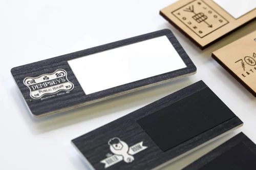 Dry erase Name Badges and Chalkboard Name Tags