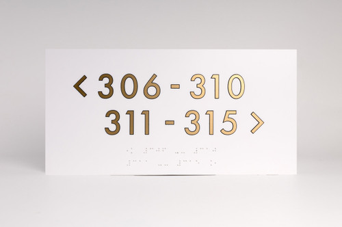 Braille Office Signs - Gold Series Directional Signs