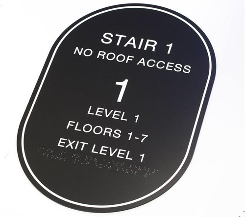 Professional ADA Braille STAIRS and ROOF Signs