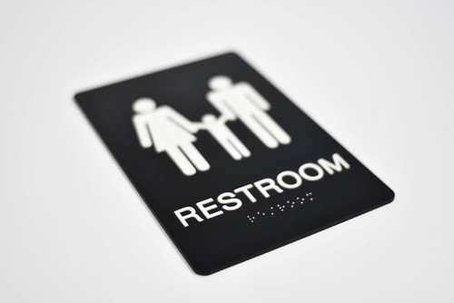 ADA Braille Family Restroom Signs - 6" x 9"