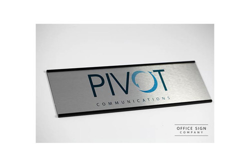 Brushed Metal Office Name Plates and Door Signs