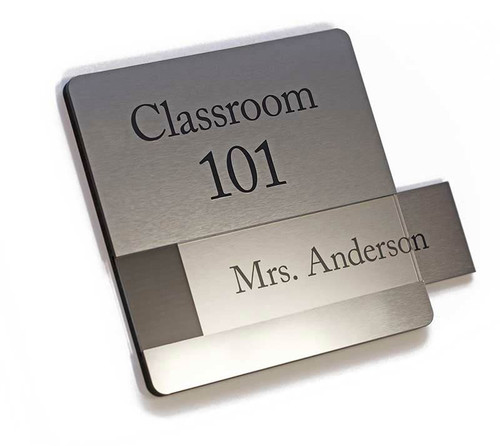 Engraved Name Plate with Insert Channel Sign