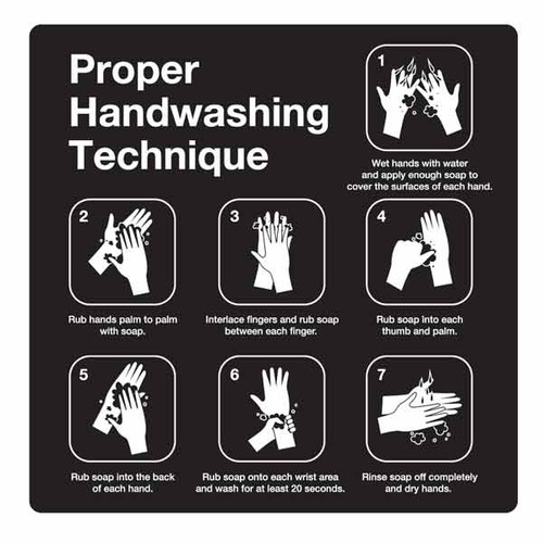Hand Washing Signs with helpful steps, Hospital and Medical Signs