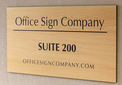 Suite Room Signs - Wood Tone Interior Signage adds Style and Class