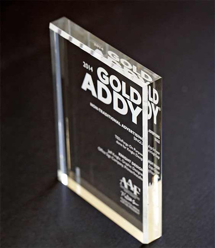 Clear acrylic Awards custom engraving 