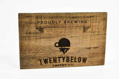 Logo Sign on Reclaimed Wood