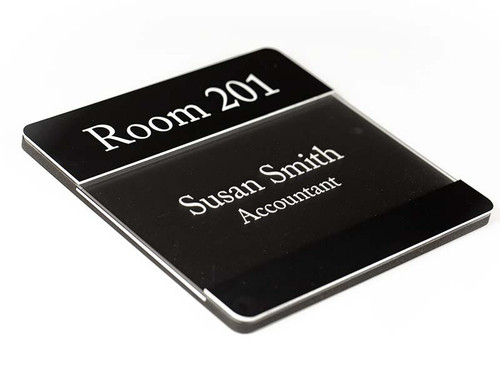 Engraved Insert Sign | Engraved Sign with Removable Name Plate